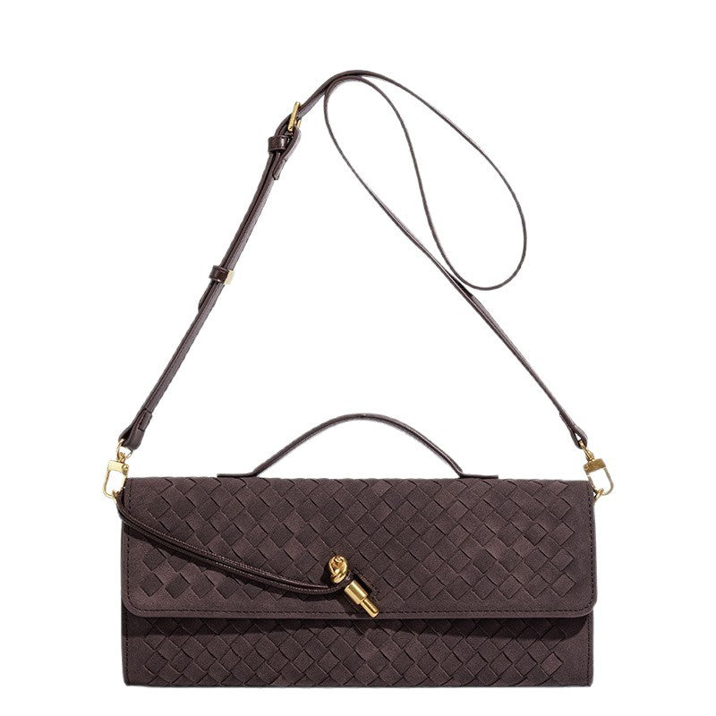 Women's Baguette Fashion Frosted Hand-woven Clutch Bags