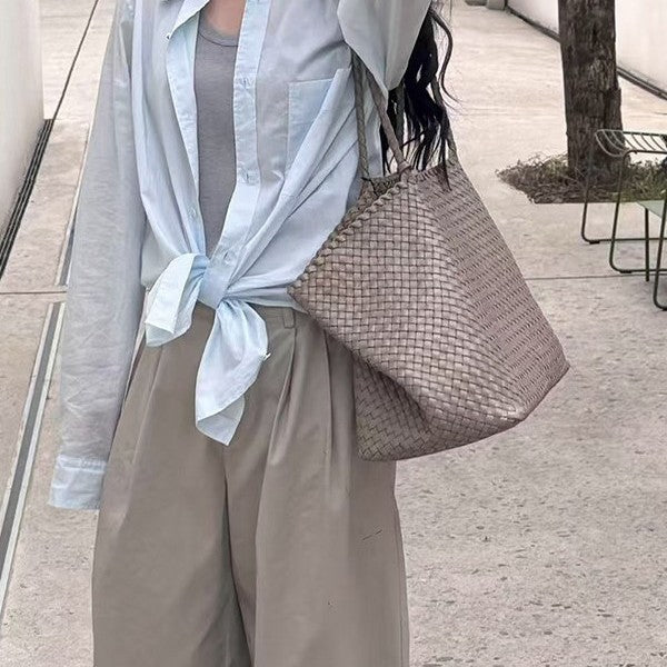 Women's Design Large Capacity Hand-woven Portable Shoulder Bags