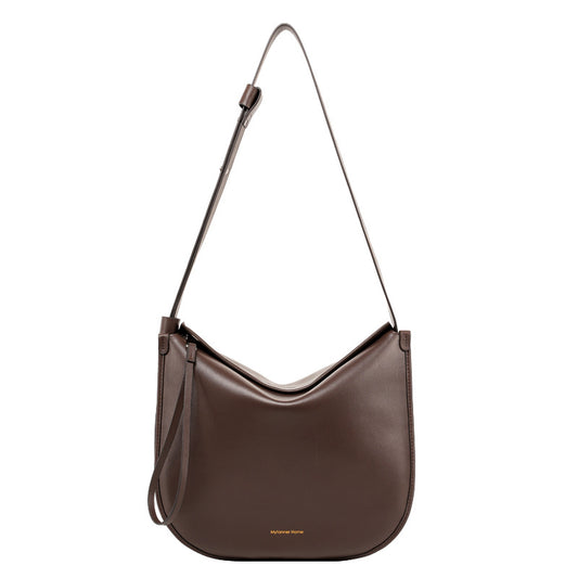 Women's Large Capacity Commuter Versatile Underarm Cowhide Shoulder Bags