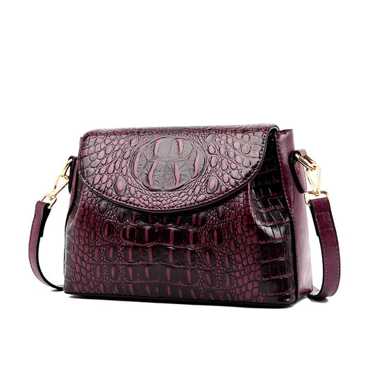 Women's Slouchy Versatile Graceful Crocodile Pattern Crossbody Bags