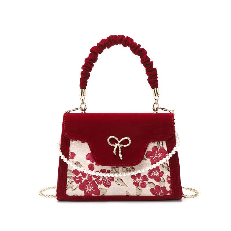 Pretty Red Wedding Bridal High-grade Mother Shoulder Bags