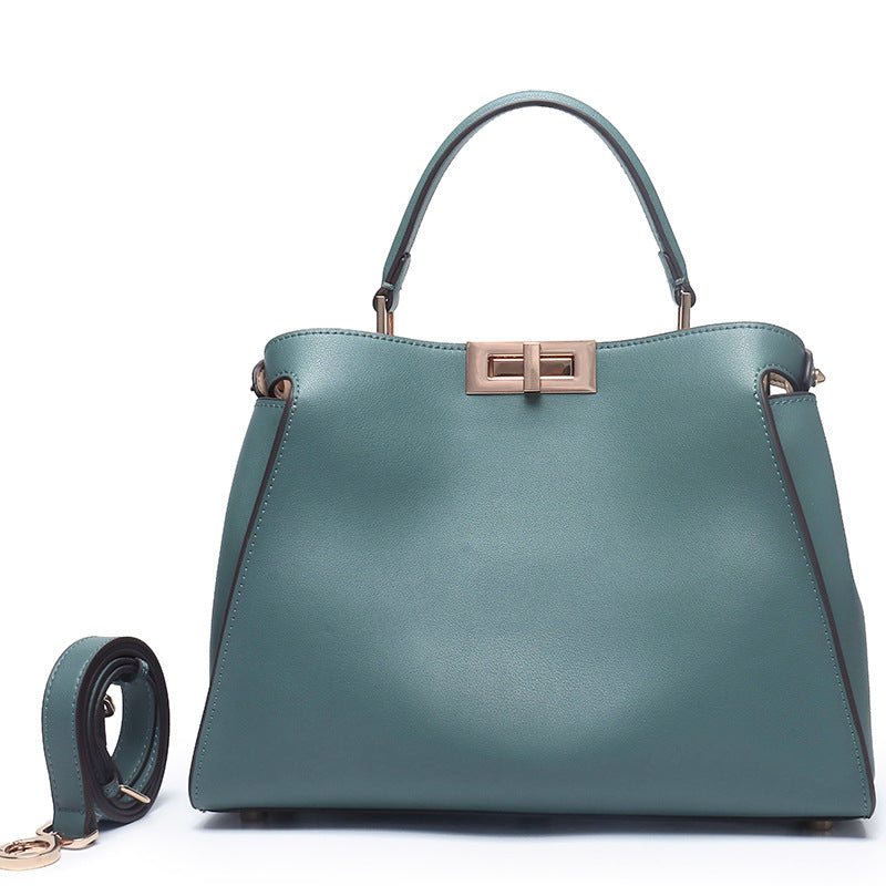 Women's Genuine Leather Professional Style Temperament Rotating Handbags