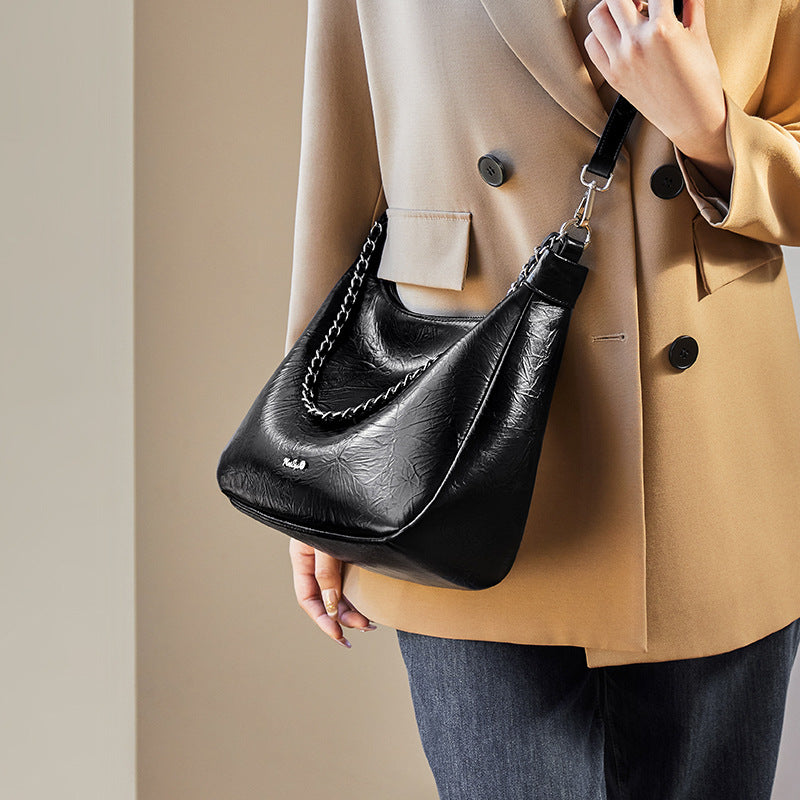 Glamorous Pretty Women's Leather College For Shoulder Bags