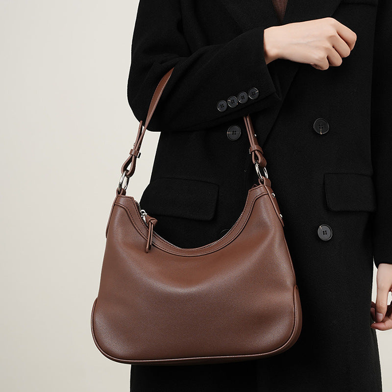 Women's High-grade Versatile Genuine Leather Underarm One Shoulder Bags