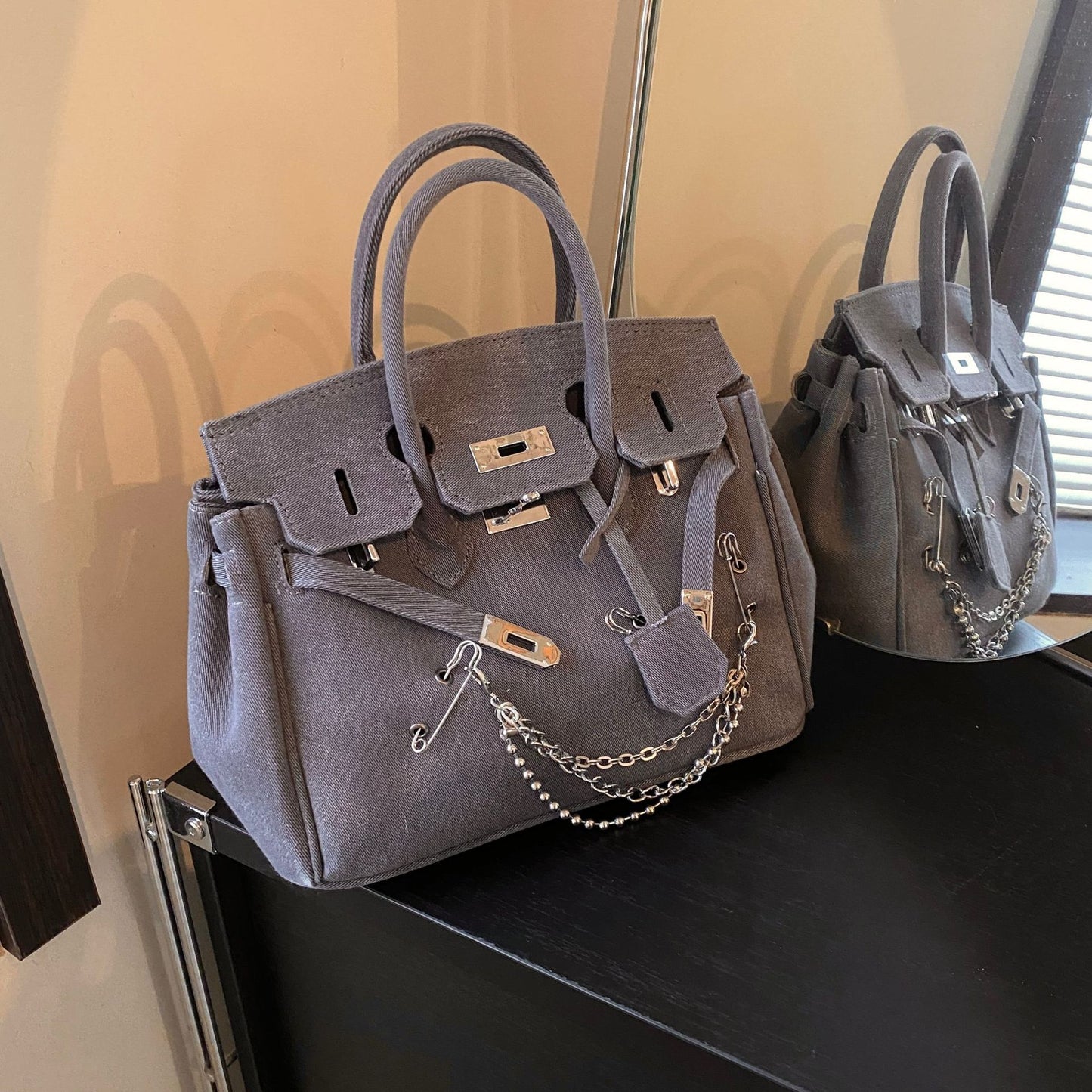 Women's Denim Classic Kelly Street Shot Handbags