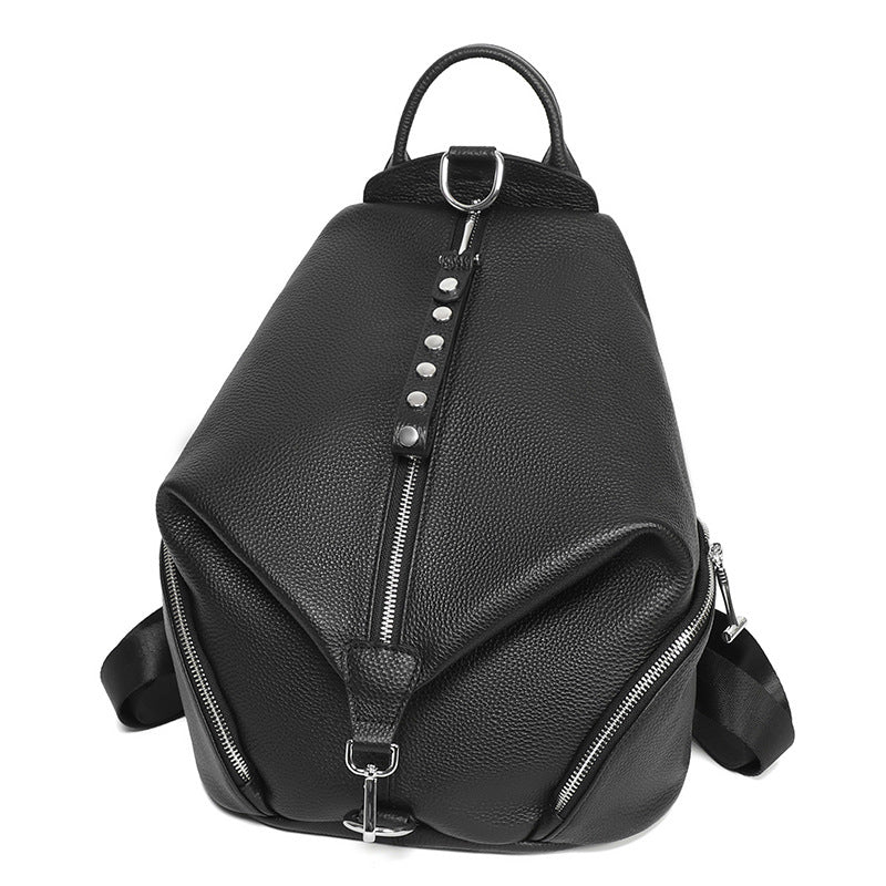 Women's Genuine Leather First Layer Cowhide Large Backpacks