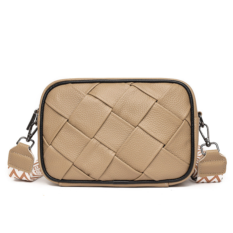 Women's Genuine Leather Fashion Rhombic Layer Cowhide Crossbody Bags