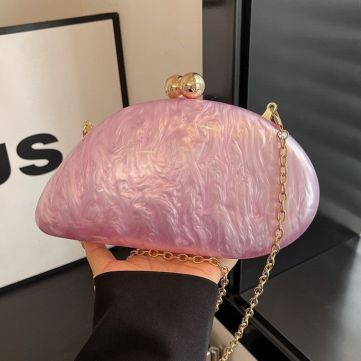 Women's Dinner Clutch Acrylic Slug Shape Minority Bags