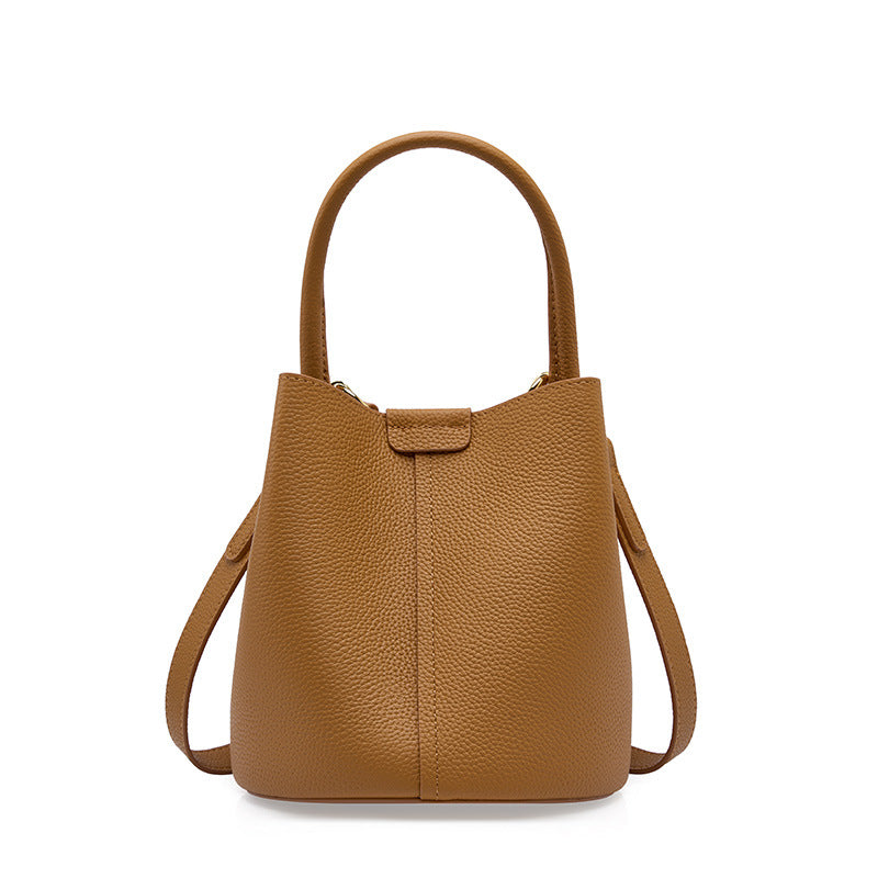 Women's Leather Vegetable Basket Top Layer Commuter High-grade Crossbody Bags