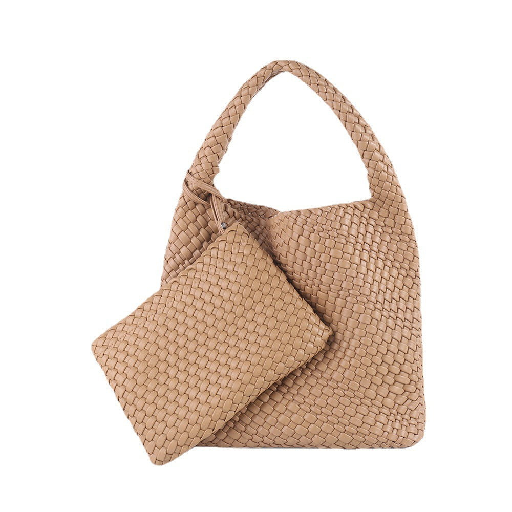 Business Commute Large Capacity Hand-woven Female Shoulder Bags