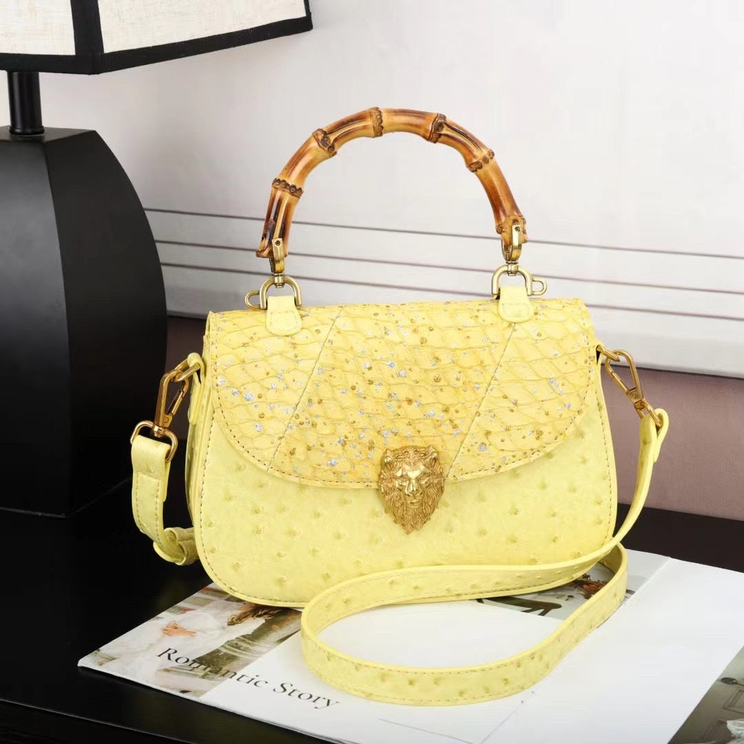 Women's High-grade Retro Leather Bamboo Joint Minority Crossbody Bags