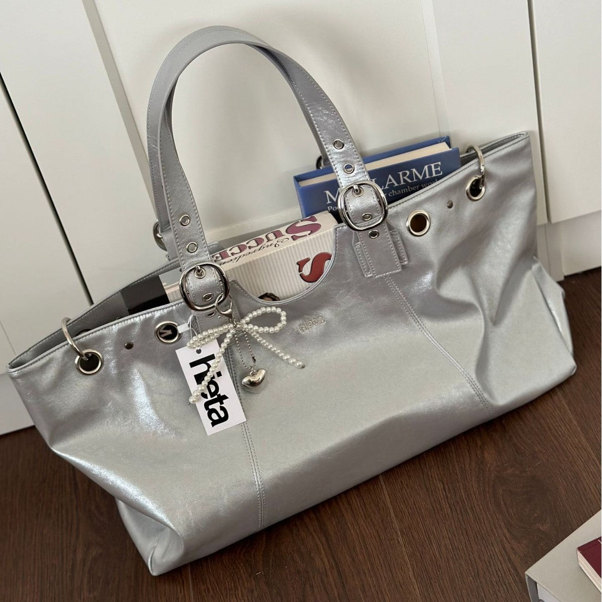 Fashion Women's Large Motorcycle Hot Rivet Tote Bags