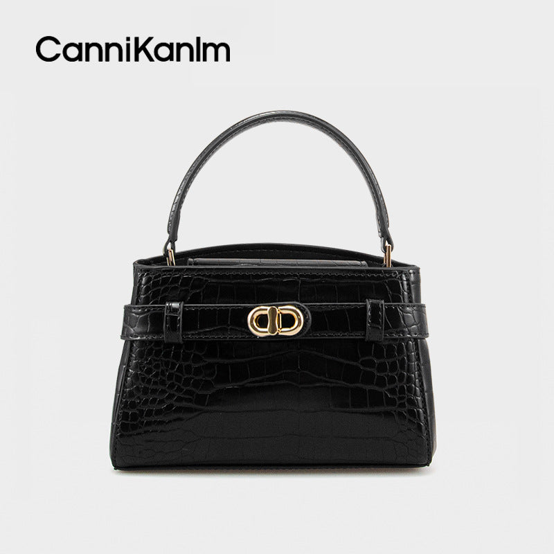 Women's Crocodile Pattern Size Portable Kelly Fashionable Crossbody Bags