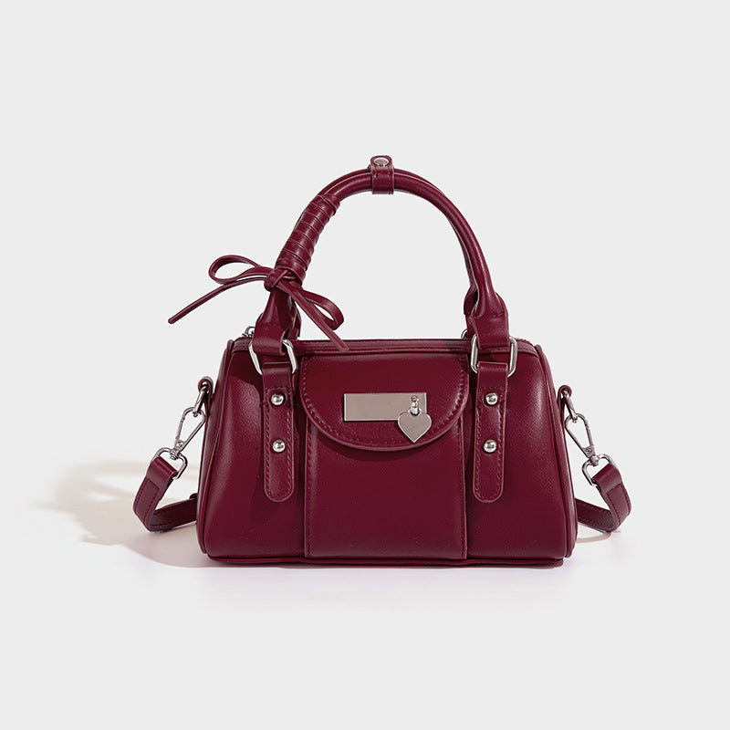 Niche Texture Ballet Bowling Sweet Love Crossbody Bags