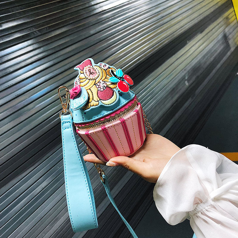 Women's Cute Ice Cream Trendy Striped Korean Shoulder Bags