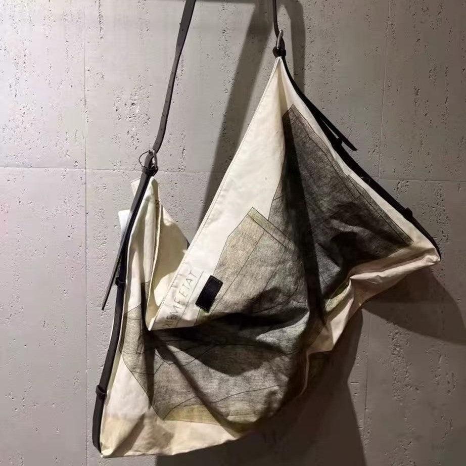 Women's Joint Artist Leisure Printed Canvas Large Crossbody Bags