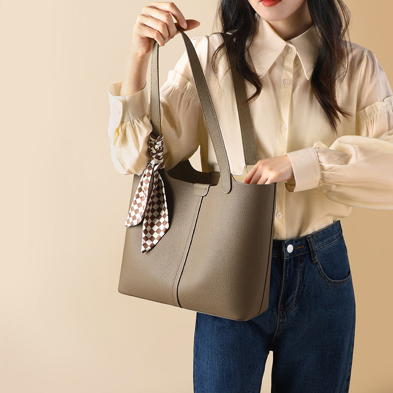 Women's Summer High-grade Genuine Leather Large Capacity Bags