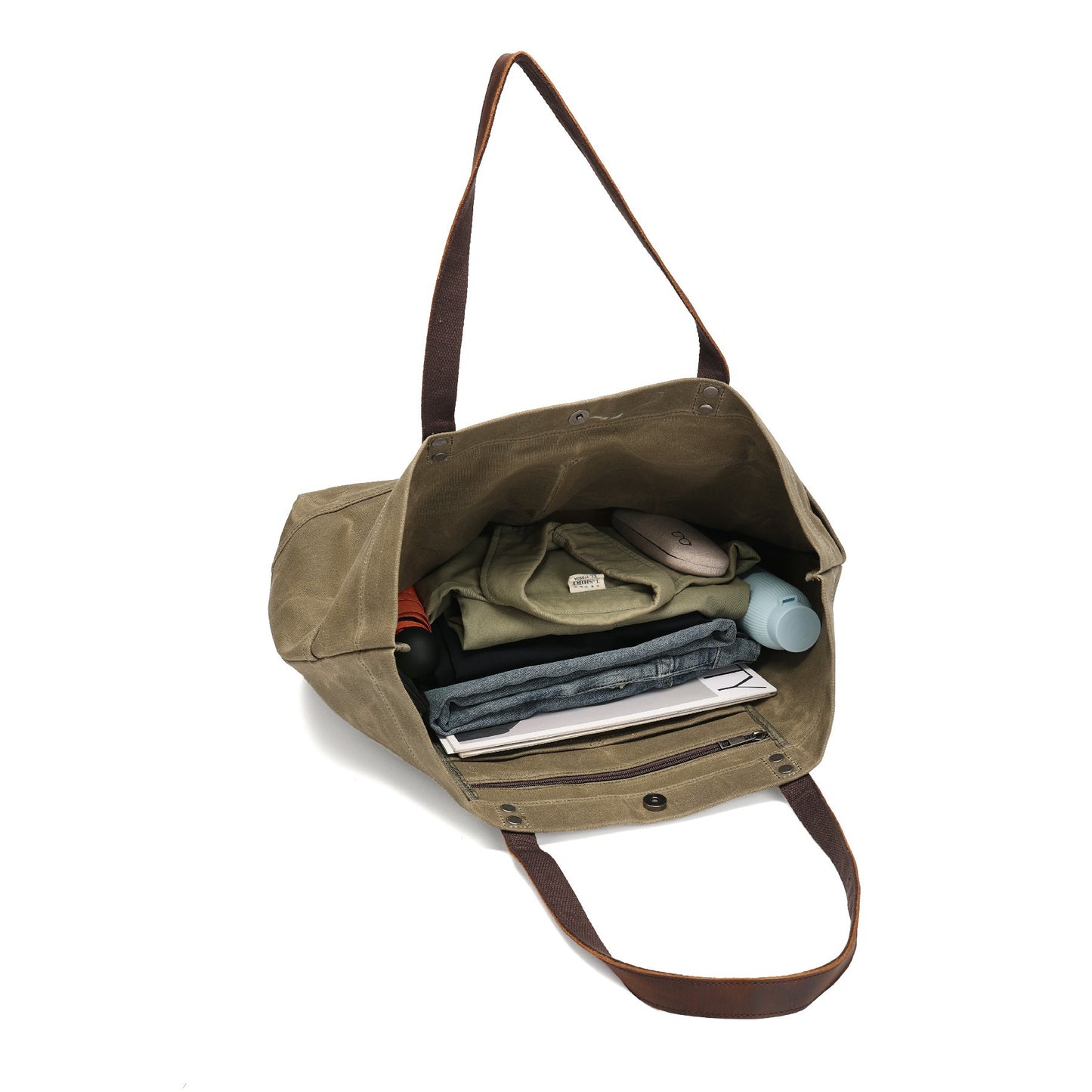Women's & Men's & Large Capacity Waxed Canvas Commuter Waterproof Shoulder Bags