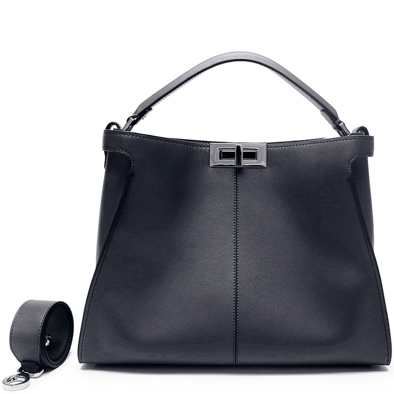 Women's Leather Workplace Elegant Fan Fashion Cattlehide Handbags