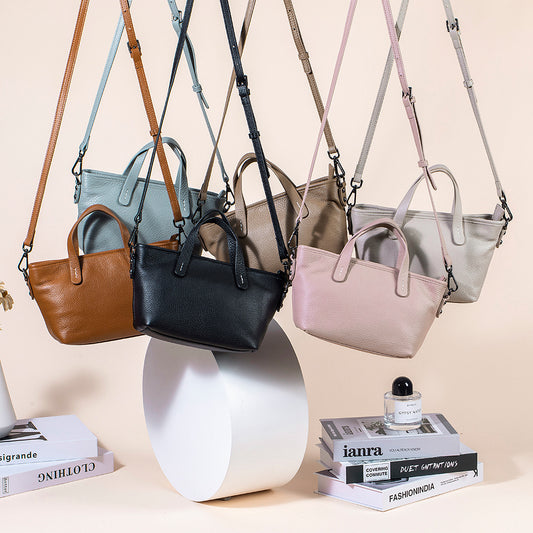 Women's Fashion First Layer Cowhide Large Capacity Handbags