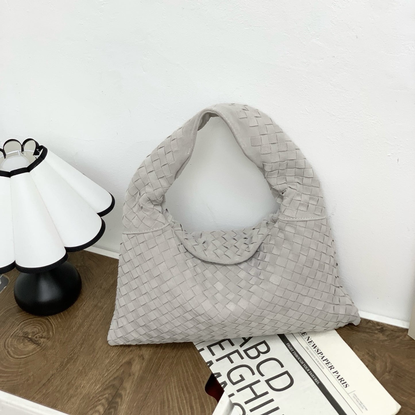 Women's Frosted Suede Large Capacity Croissant Crossbody Bags