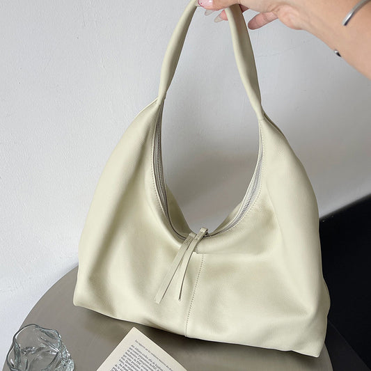 Women's Simple Underarm Advanced Texture Niche Commuter Large Shoulder Bags