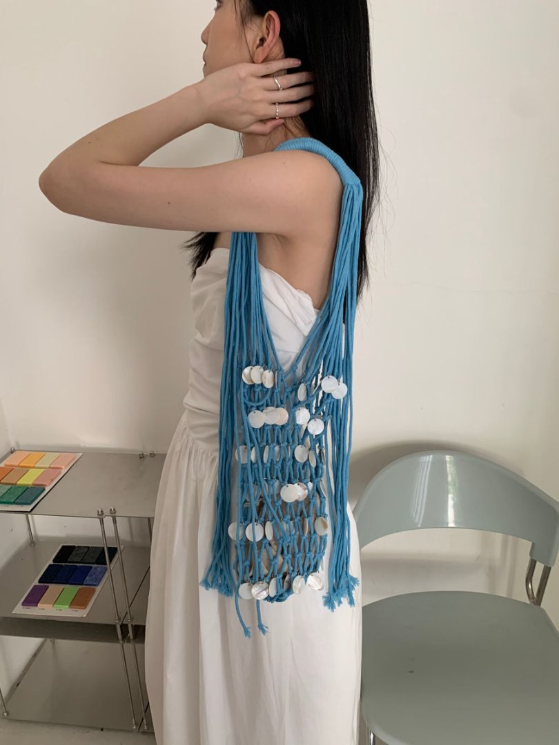 Women's Design Shell Decoration Hollow Out Tassel Vacation Style Bags