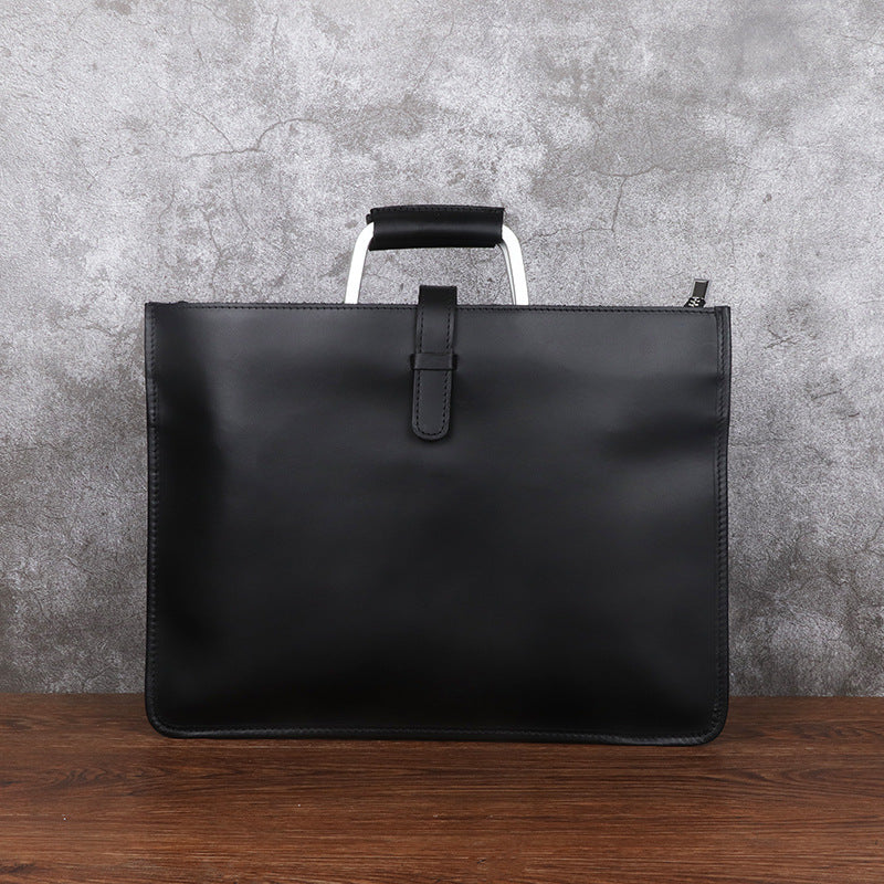 Men's Horse Leather Horizontal British Retro First Layer Men's Handbags