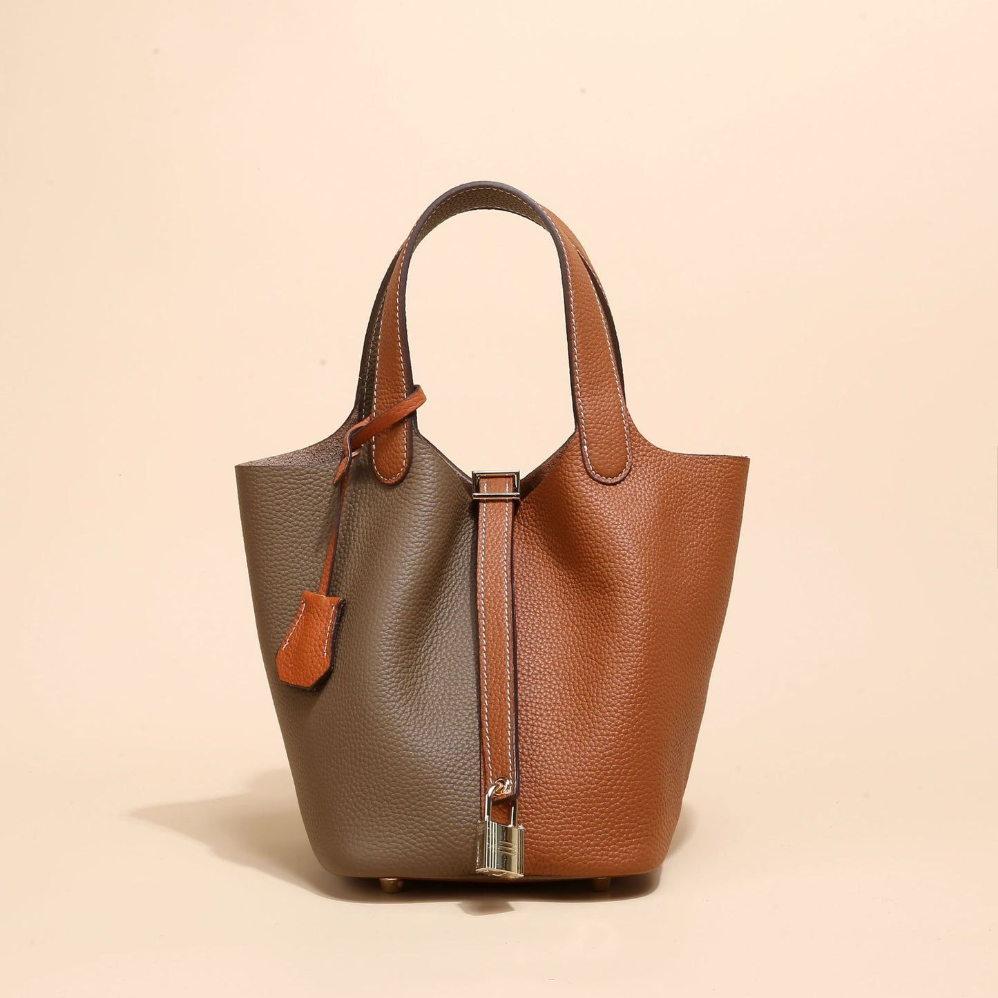 Women's Vegetable Basket Genuine Leather Large Capacity Handbags