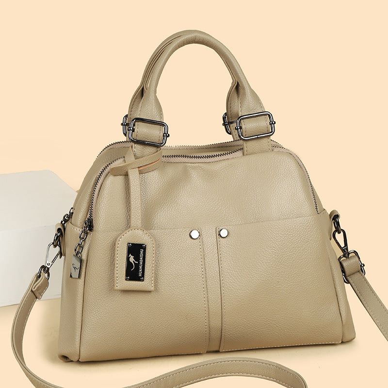 Portable Soft Leather Female Large Capacity Handbags