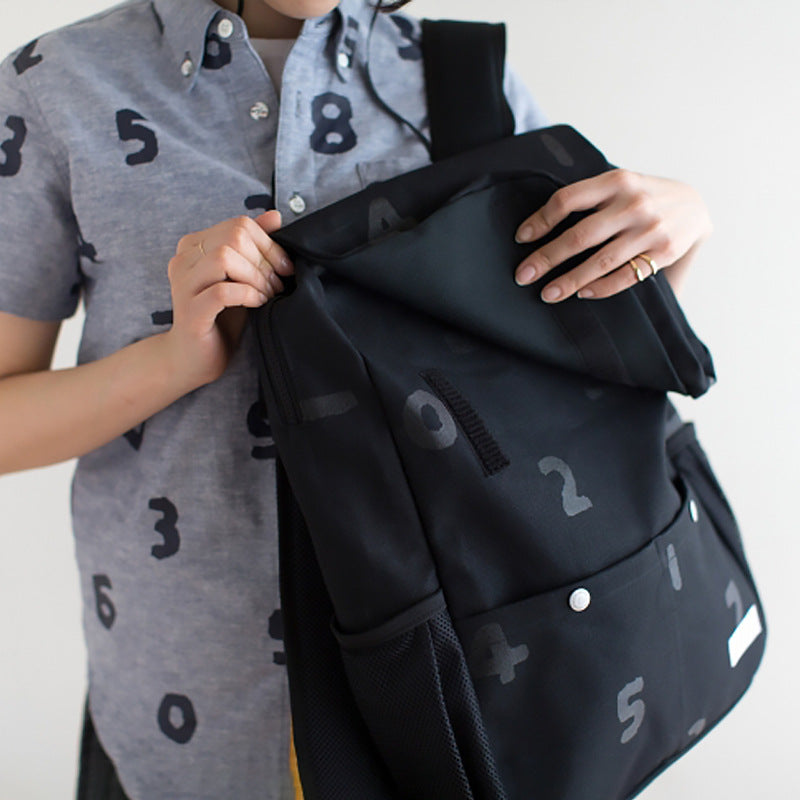 Durable Canvas Simple Large Capacity Black Backpacks