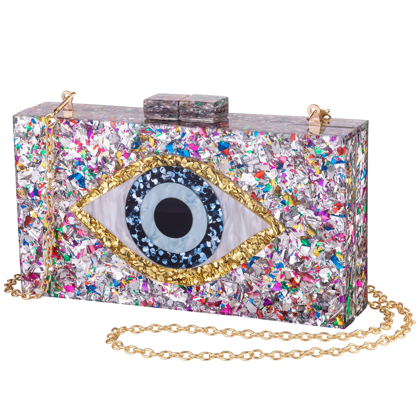 Acrylic Wedding Dinner Clutch Chain Eye Evening Bags