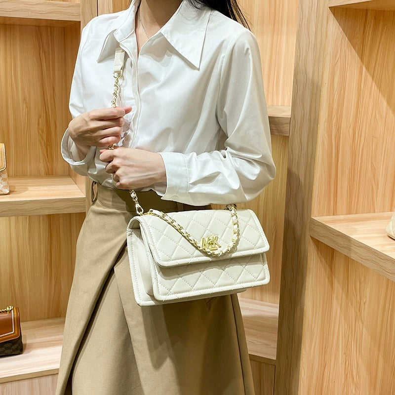 Women's Genuine Leather Trendy Classic Style Rhombus Crossbody Bags
