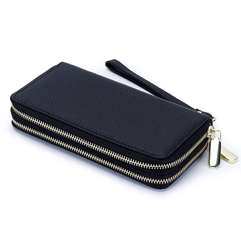 Women's Outside Leather Long Large Capacity Double Ladies Wallets