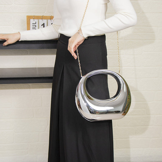 Acrylic Fashion Shiny Surface Personalized Design Shoulder Bags