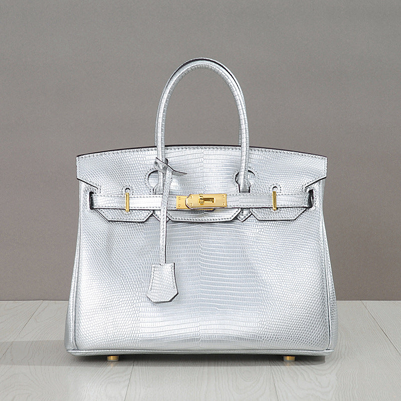 Women's Lizard Pattern Genuine Leather First Layer Crossbody Bags