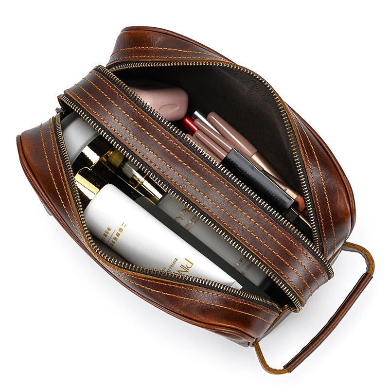 Men's Clutch Crazy Horse Vintage Neutral Wash Men's Handbags