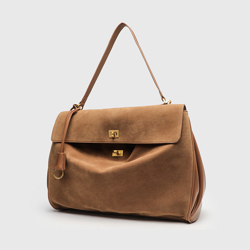 Women's Leather High-grade Retro Large Capacity Commuter Bags