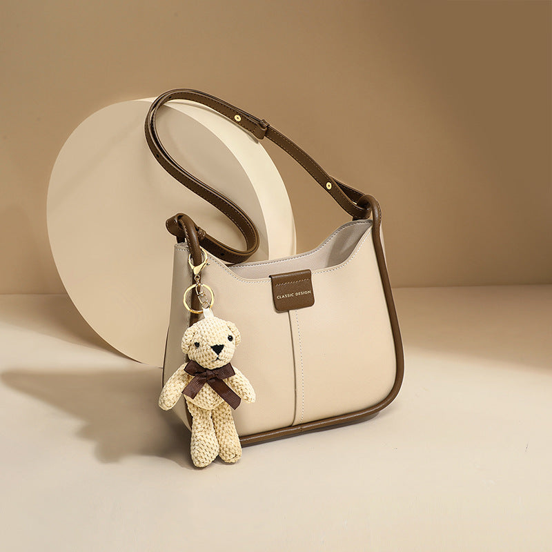 Women's Popular Genuine Leather Niche Designer Saddle Crossbody Bags