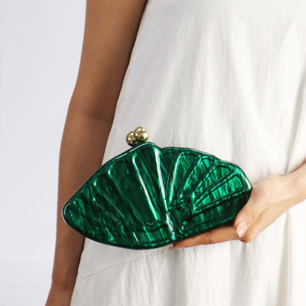 Women's Shell Fan-shaped Acrylic Fashion Wedding Dinner Evening Bags