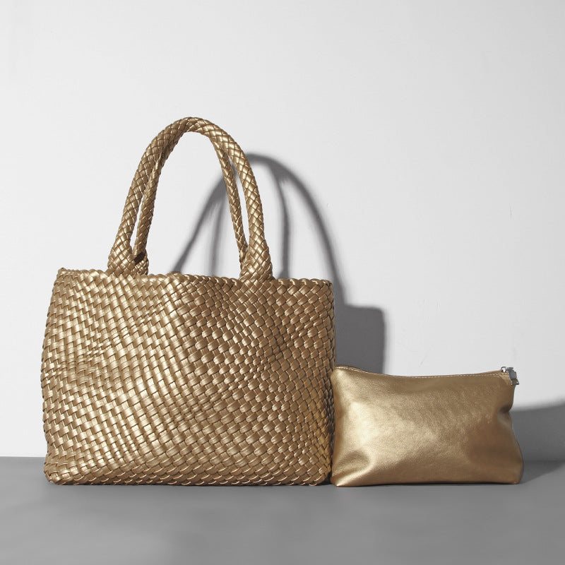 Fashion Portable Mummy Big Woven Hand Shoulder Bags