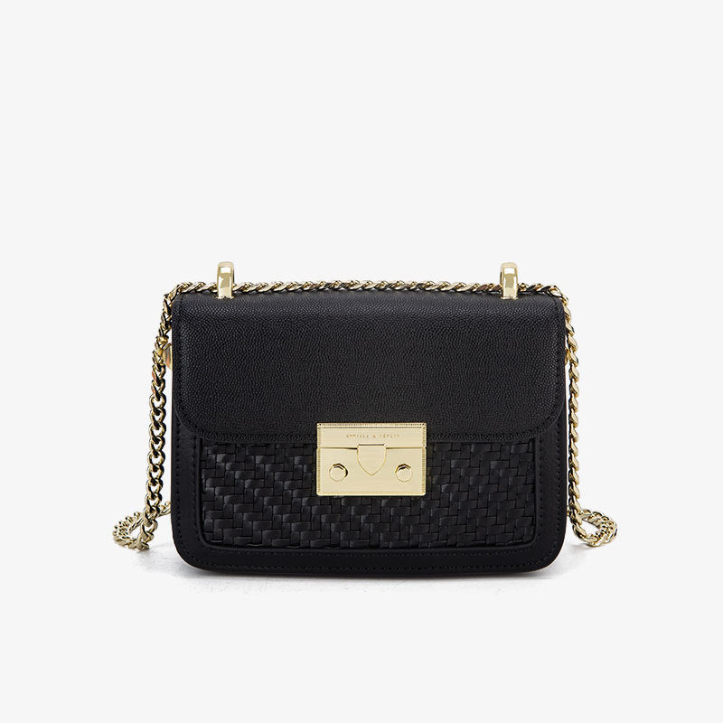 Women's Fashion High Chain Weaving One Bags