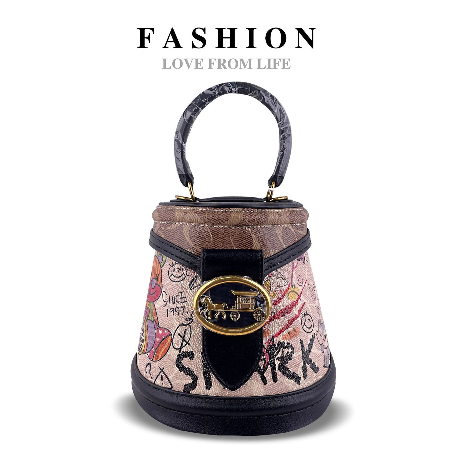 Summer Fashion Bear Iti Half Portable Crossbody Bags