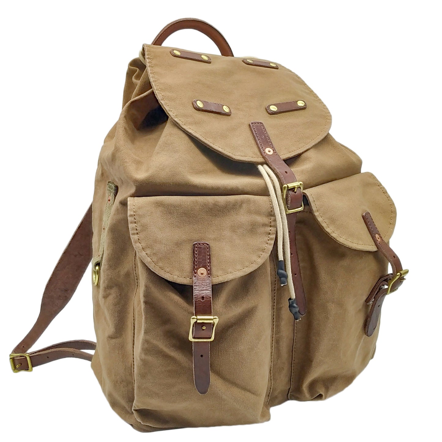 Men's Retro Washed Worn Motorcycle Large Capacity Backpacks