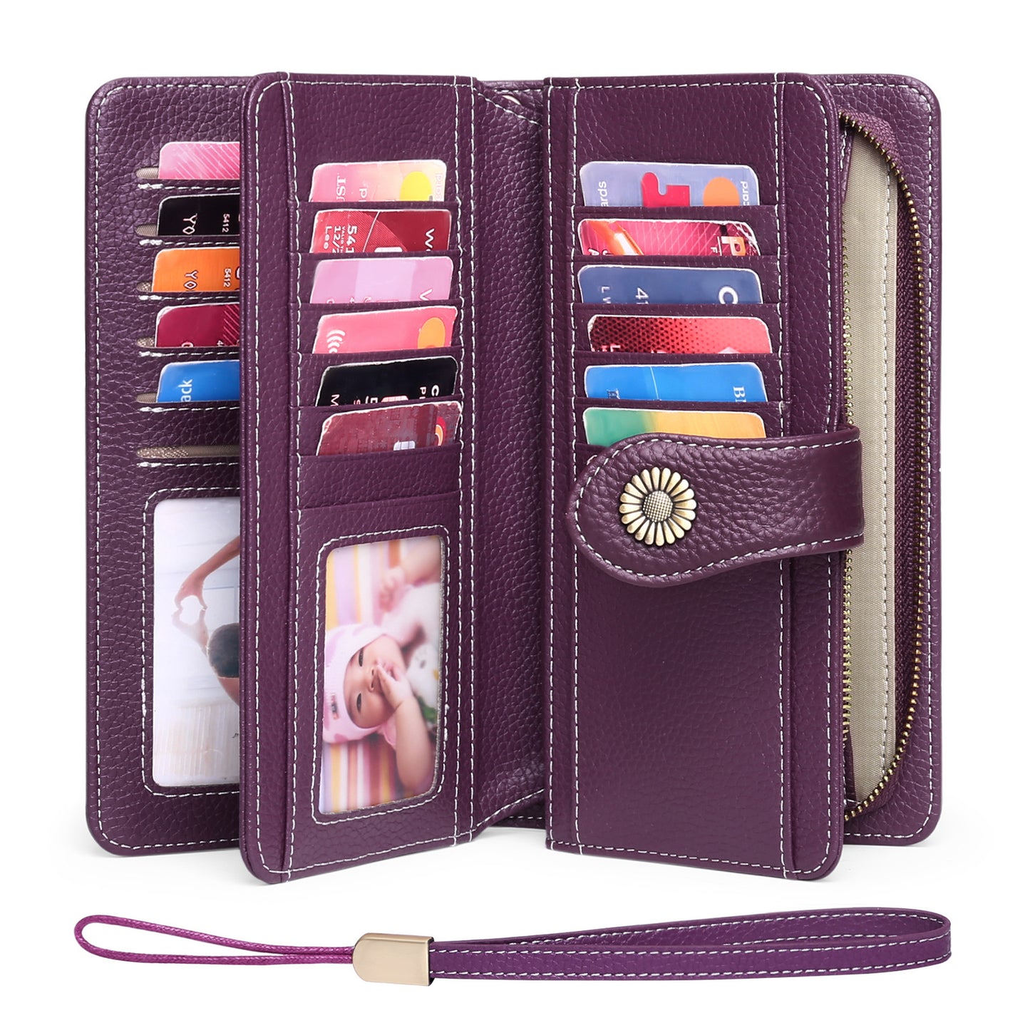 Women's Pu Leather Long Clutch Multifunctional Lady's Ladies Wallets
