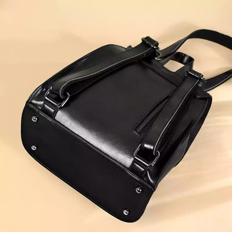 Women's Genuine Leather Retro Style Fashion Backpacks