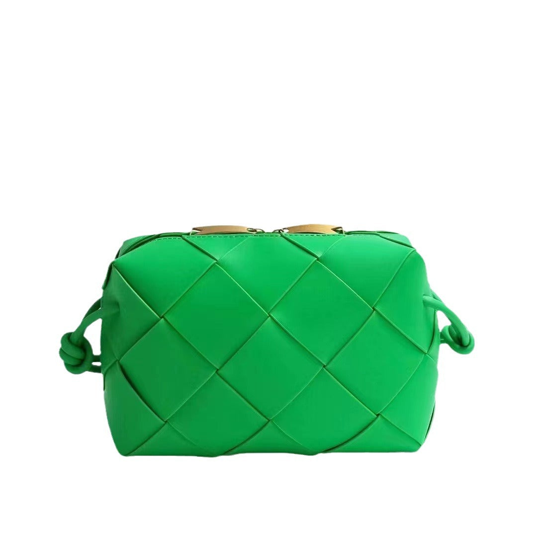 Classic Style Rhombus Portable Woven Box Bags
