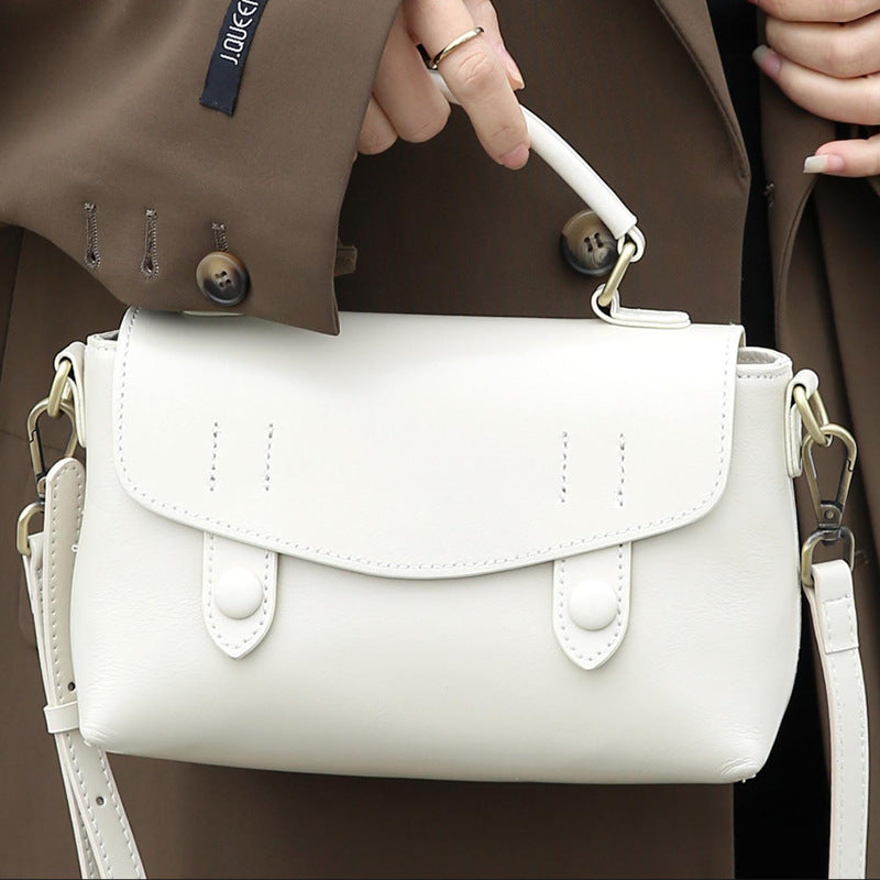 Women's First Layer Cowhide Fashion Vintage Leather Handbags