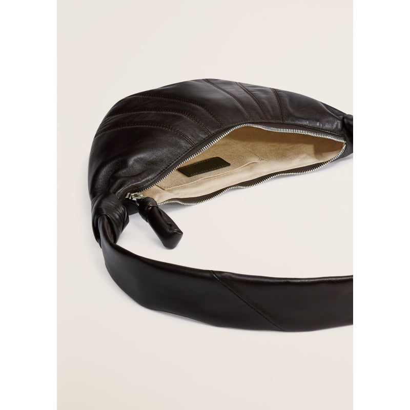 Genuine Leather Portable Horn Dumpling Classic Soft Croissant Shoulder Bags