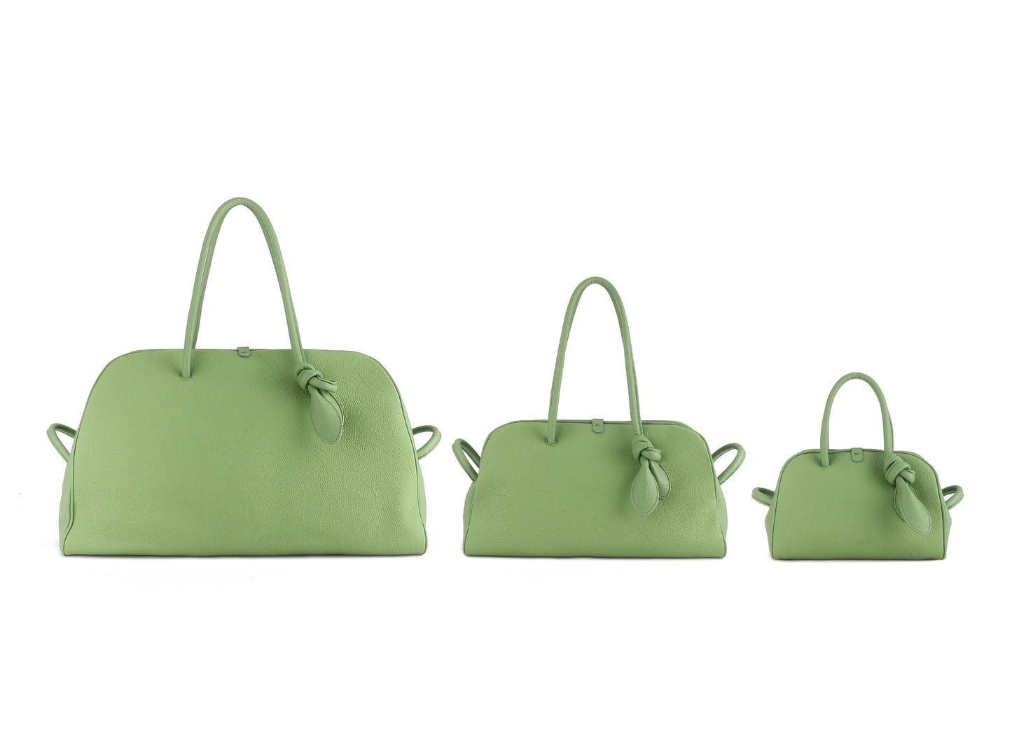 Graceful Fashionable Knotted Design Boston Litchi Shoulder Bags